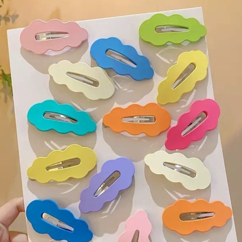 กิ๊บ BB ลายเมฆเซต 5 ตัว สีพาสเทลด้านไล่ระดับ ดีไซน์น่ารักสำหรับนักเรียนหญิง