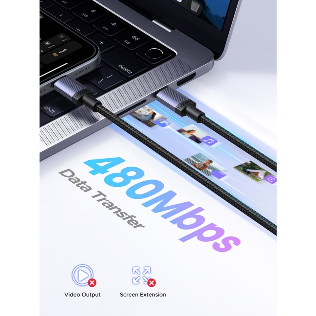 UGREEN สายชาร์จ CtoC USB2.0 PD Fast Charging รองรับการชาร์จสูงสุด PD100W / 240W รุ่น L528 - รูปที่ 3