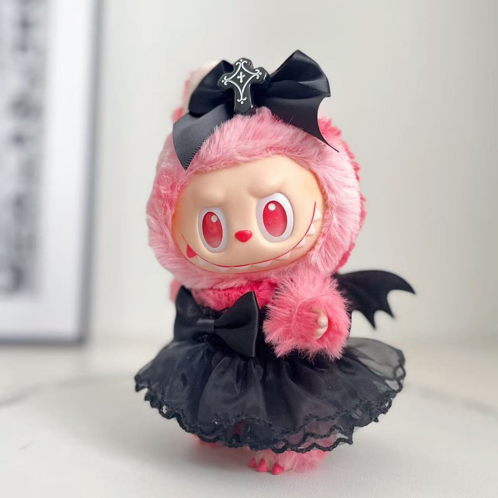 (ไม่มีตุ๊กตา) สําหรับ 17 ซม.labubu v1/v2/v3 ตุ๊กตาผ้ากระโปรงเสื้อผ้าตุ๊กตาอุปกรณ์เสริมสําหรับ Labubu ชุดอุปกรณ์เสริมแฟชั่น
