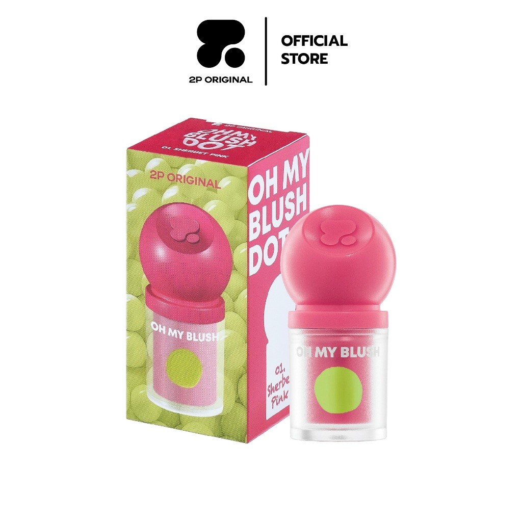 +- OH MY BLUSH DOT #บลัชหัวโต #ohmyblushdot (10 Colors) 3g.