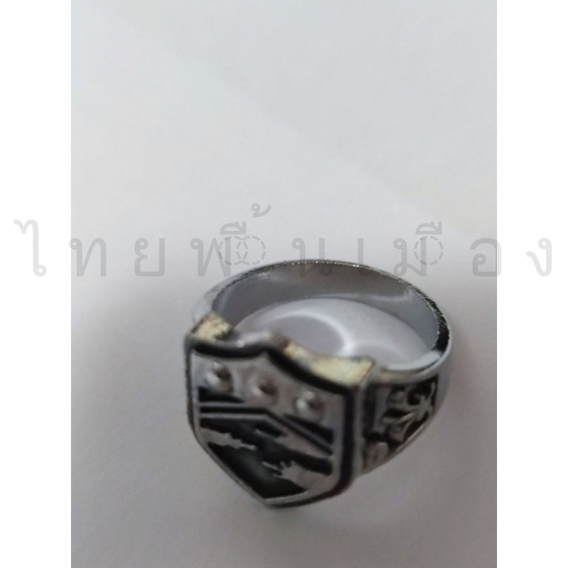 แหวนวองโกเล่แบบเก่า แหวนธาตุหมอก โครม โรคุโด Vongole Ring รีบอร์น ขนาด 58 มิลลิเมตร
