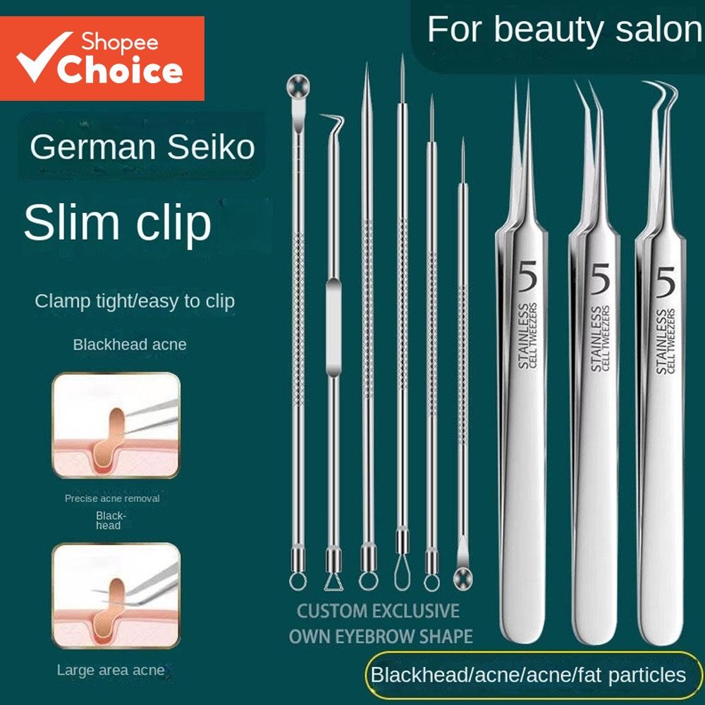 ชุดดูดสิวหัวดําและสิวสแตนเลส – เครื่องมือ 6 ชิ้นสําหรับการดูแลผิวในฤดูหนาวและกิจการดูแลตัวเอง