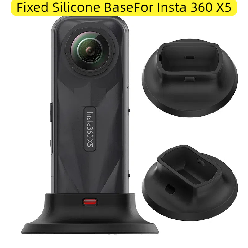 ฐานซิลิโคนคงที่สําหรับ Insta 360 X5 X4 Non Slip Desktop Stand Car Mount Stabilizer กล้องสําหรับ Inst