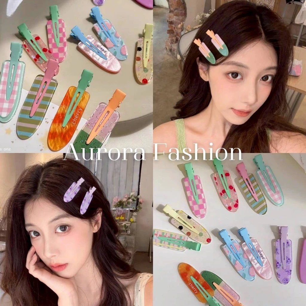 Aurora🛒พร้อมส่ง🚚 (รูปถ่ายจากงานจริง) กิีปติดผมดลวดลายมากมาย สีสดใส