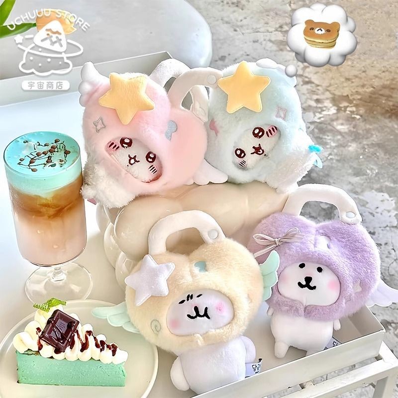 10 ซม.เสื้อผ้าเด็ก-ผ้าฝ้ายตุ๊กตา 10 ซม. Angel Advent Series หมวกตุ๊กตาผ้าฝ้าย Nueu Self-Laughing หมี cp ตุ๊กตา เสื้อผ้าเด็ก