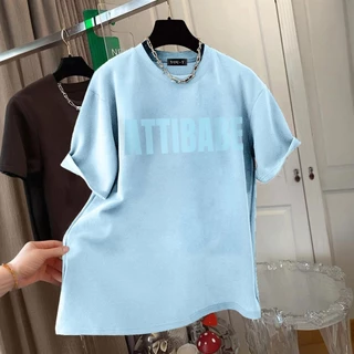 yout-trend🔥 พร้อมส่ง เสื้อยืด oversize unisex สไตล์เกาหลี ผ้าฝ้ายแท้ใส่สบาย ไม่แตกเมื่อซัก ATTIBABE
