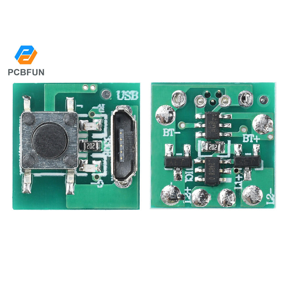 Pcbfun 1/3/5 ชิ้นไฟฉายอุปกรณ์เสริม Micro USB ชาร์จพอร์ตสวิทช์สัมผัสฟังก์ชั่น DIY โมดูลบอร์ดสองชุด LED ที่จะใช้ DC 3.7-4.2V