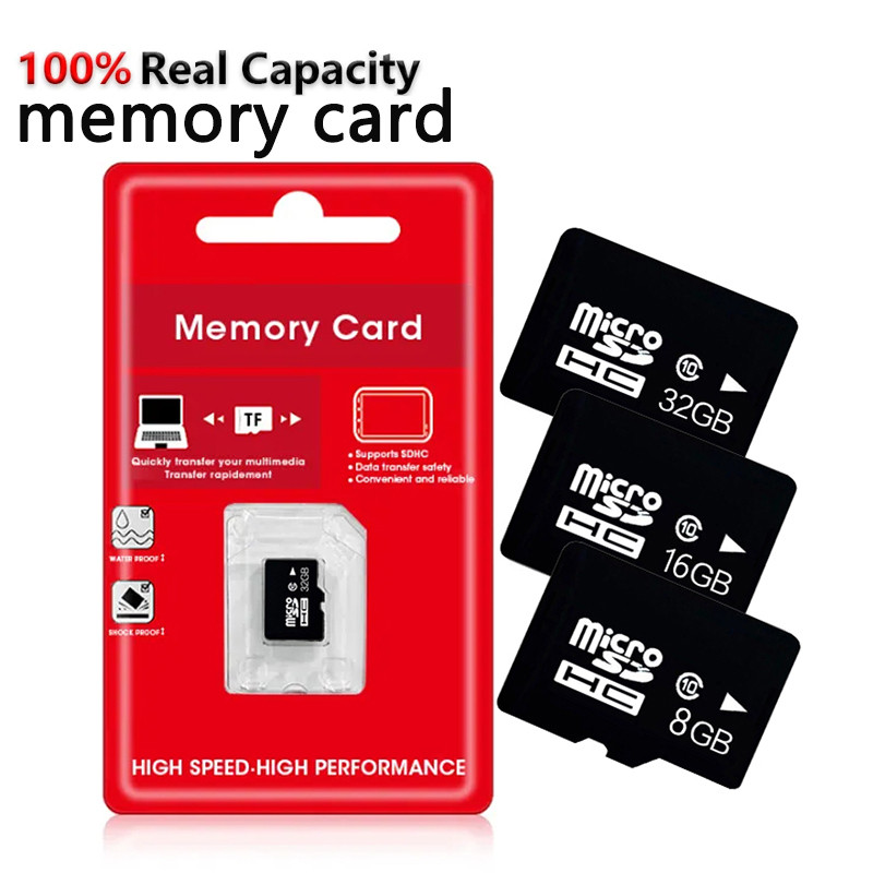 1TB 512GB 128GB Class 10 Micro SD Card - TF กันน้ําความเร็วสูงสําหรับโทรศัพท์/พีซี/รถ Cam (8GB/16GB/32GB)