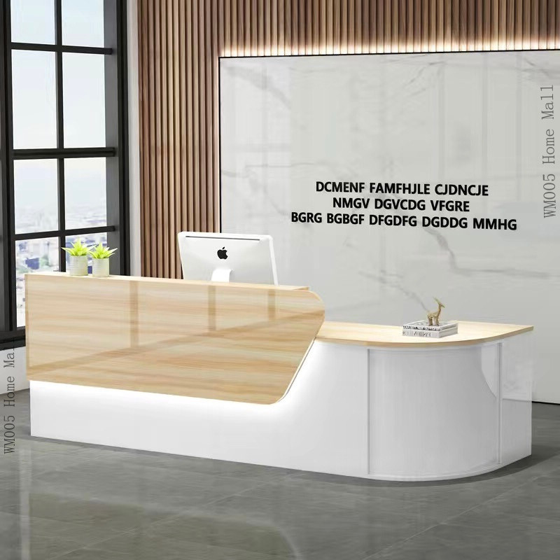 【อัพเกรดใหม่】เคาน์เตอร์ โต๊ะคิดเงิน Counter Bar+LED 120-280cm เหมาะสำหรับ บริษัท ห้างสรรพสินค้าร้านเสริมสวย...