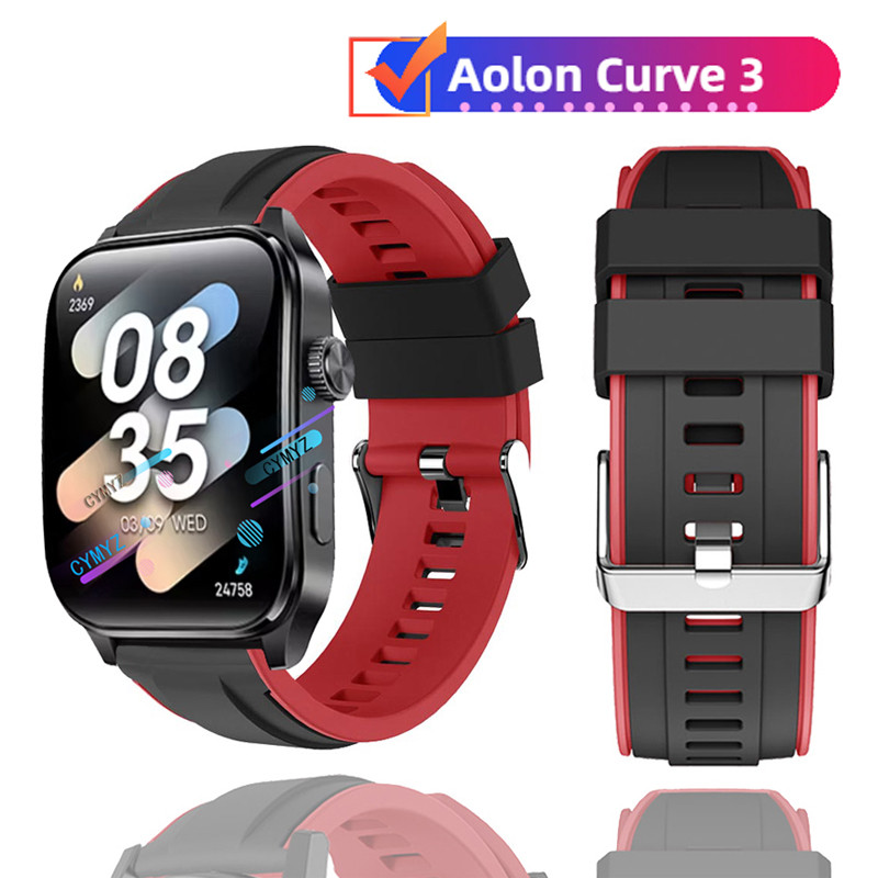 Aolon Curve 3 strap สายซิลิโคน Aolon Curve 3 สายนาฬิกาอัจฉริยะ สายรัดข้อมือกีฬา