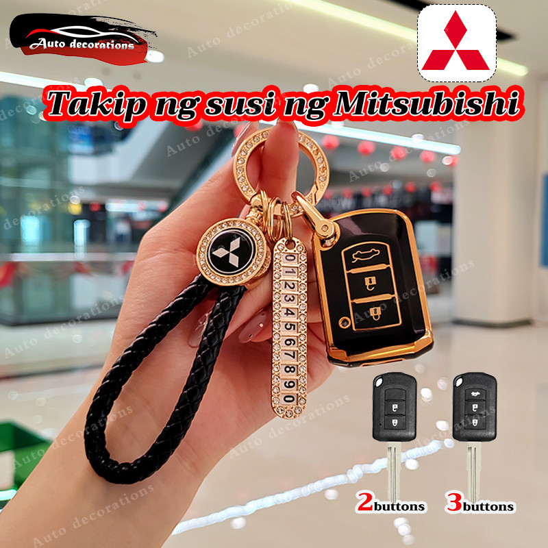 TPU ฝาครอบกุญแจสําหรับ Mitsubishi Xpander mirage Montero Cross strada trition strada เคสกุญแจพวงกุญแจ Mitsubishi 2/3 ปุ่ม