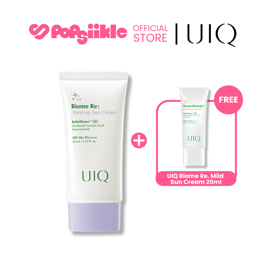 UIQ Biome Re. Tone-up Sun Cream SPF50+ PA++++ 50ml ครีมกันแดดโทนอัพ (RIIZE Sun Cream)