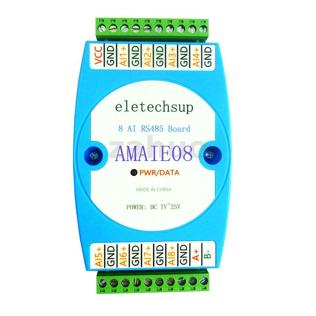 8ch 4-20MA/0-10V แรงดันไฟฟ้าปัจจุบัน ADC Collector อ่าน Capture โมดูล RS485 MODBUS RTU PLC Board