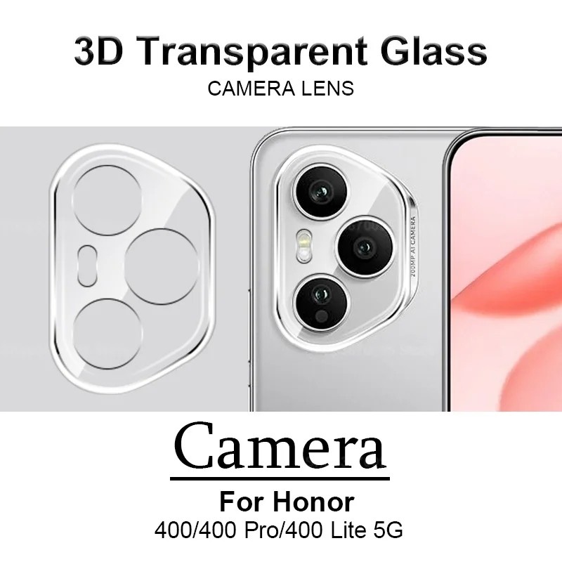 Honer 400 Pro Case 2PCS 3D Curved Camera Lens Tempered Glass For Honor 400 Pro Honor400 Honar 400Pro