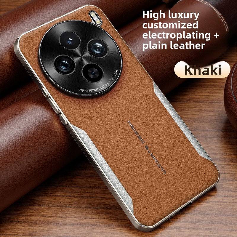 เคสโทรศัพท์สําหรับVIVO X200s X100 X100s Pro X200 Pro Mini X100 X200 UltraธุรกิจปลอกหนังElectroplatedกรอบเลนส์ป้องกันการล่มสลายฝาครอบ
