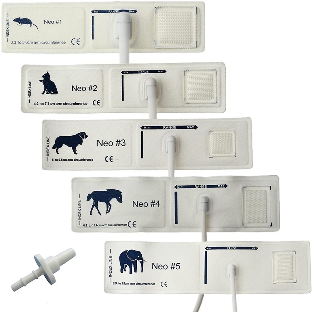 Veterinary Animal Blood Pressure Cuff,5 Different Sizes Disposable Pet Sphygmomanometer Cuff Accesso