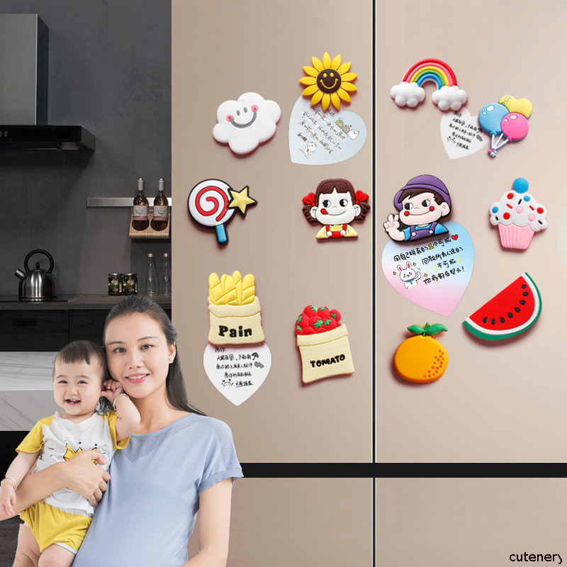 😊พร้อมส่งจากไทย😊แม่เหล็กติดตู้เย็นน่ารัก แม่เหล็กติดตู้เย็นลายการ์ตูน สติกเกอร์ PVC อ่อน สติกเกอร์แม่เหล็กสร้างสรรค์