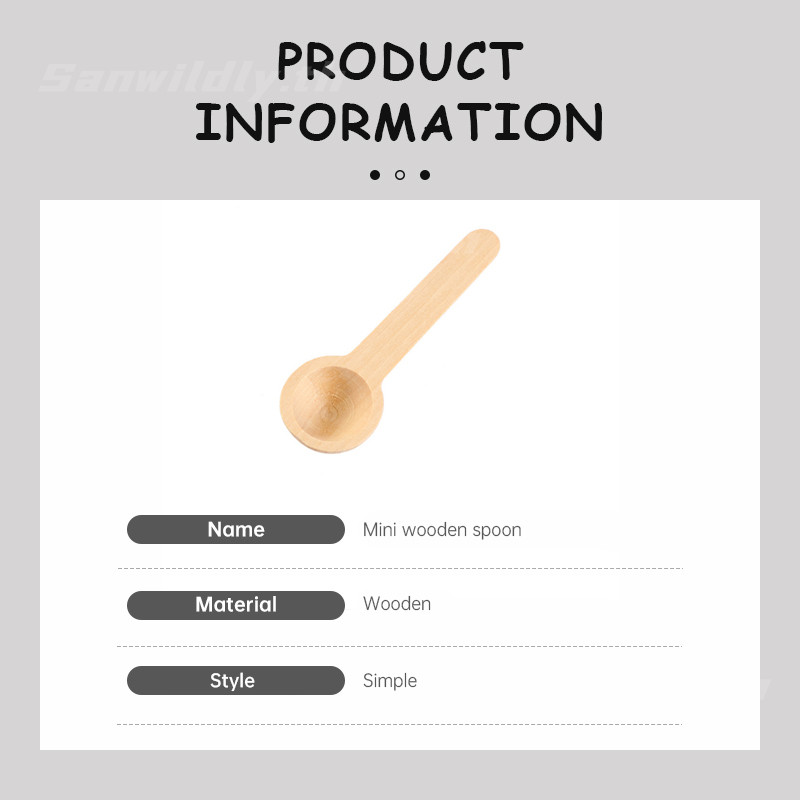 💕SW💕 ช้อนไม้ขนาดเล็กสำหรับน้ำผึ้งสำหรับเด็ก ช้อนเกลืออาบน้ำ ช้อนตวงผงนม ถูกสุดๆ - รูปที่ 6