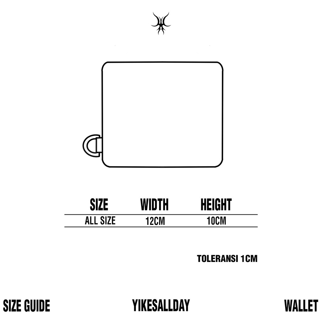 กระเป๋าสตางค์ | ชนเผ่าชนเผ่า | สีดํา สีดํา สีดํา | YIKESALLDAY - รูปที่ 4