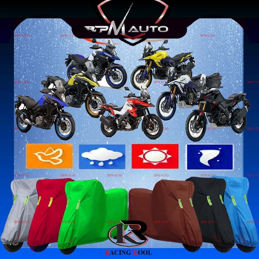 SUZUKI มอเตอร์ไซค์ Racingkool-MotorCover ป้องกันกันน้ํากันฝุ่น Uv V-STROM 650 V-STROM 650XT V-STROM 