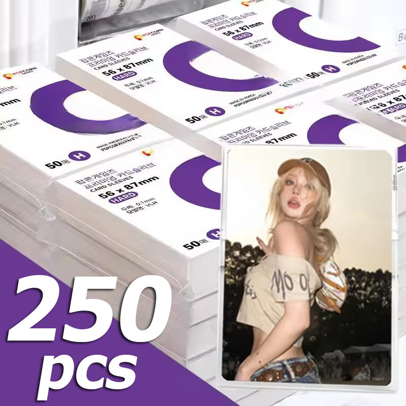 50-250 ชิ้นปลอกการ์ดแบบนุ่มใส / การ์ดเบสบอลพลาสติกและตัวป้องกันภาพ เคป๊อป