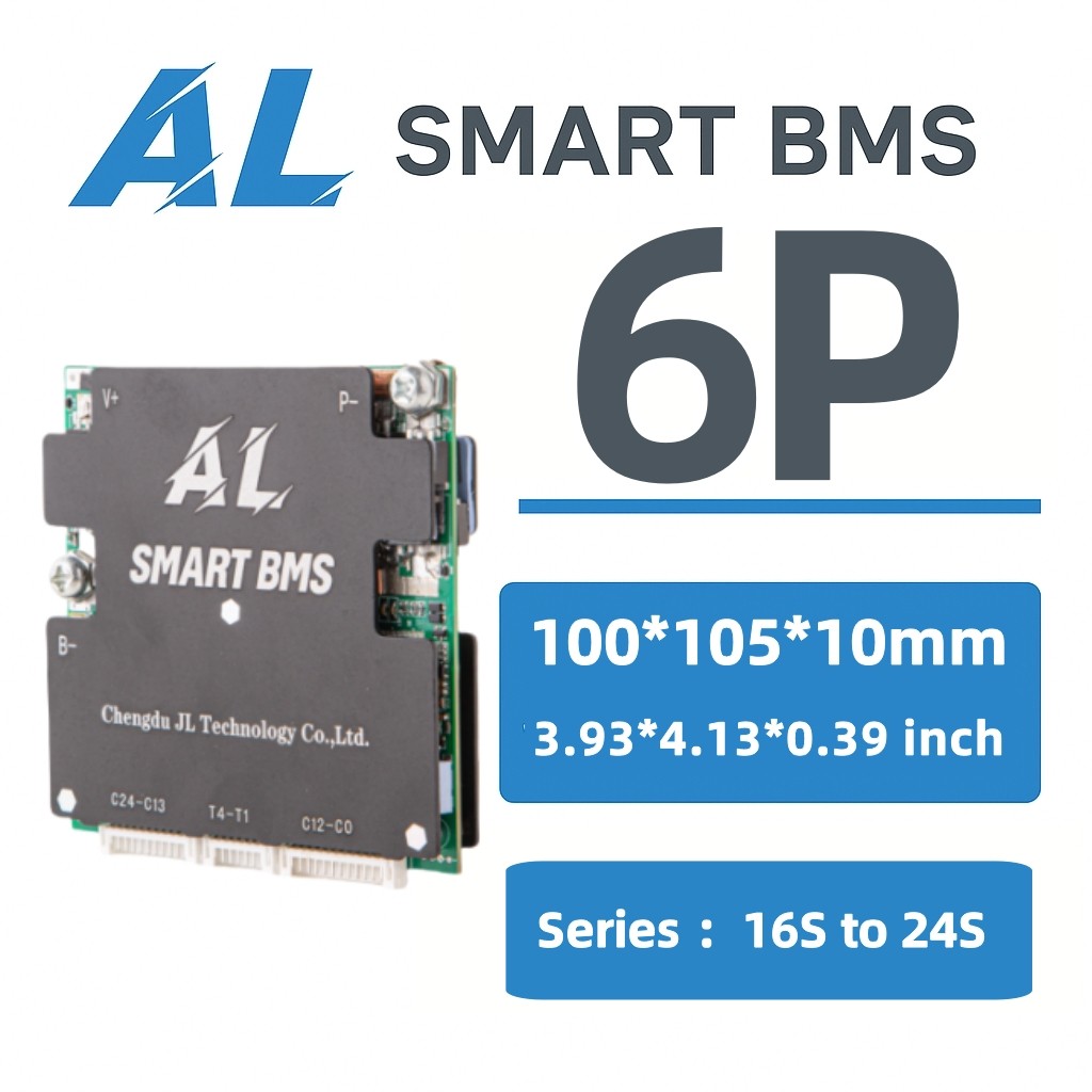 AL-AB24S6P Smart BMS 16-24S 60A APP Bluetooth Active BALANCE LiFePO4 Li-ion UART สามารถ RS485 eBike SOLAR powerwall