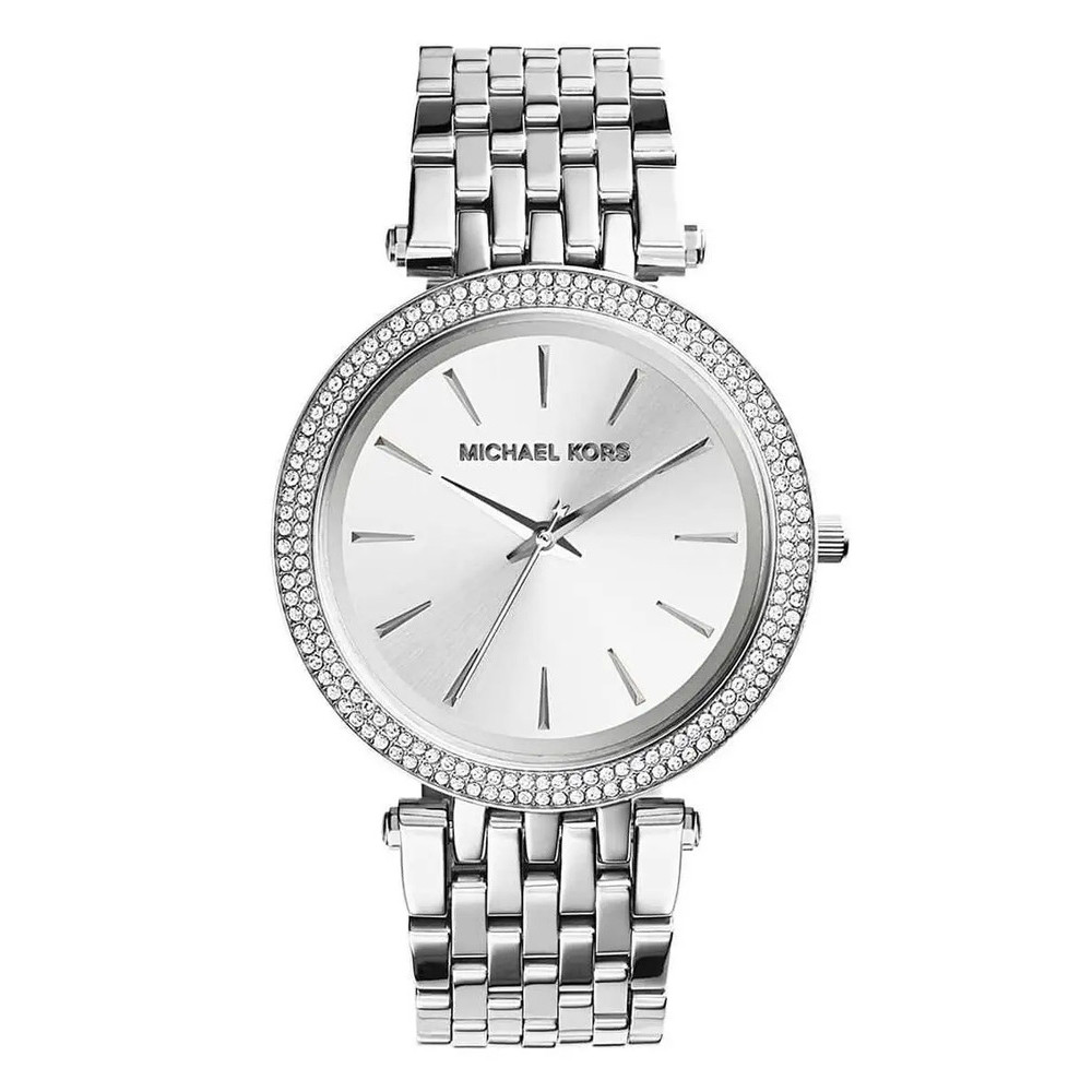 NWT Michael Kors MK3190 Darci Silver Stainless Steel Bracelet Women's Watch 39mm