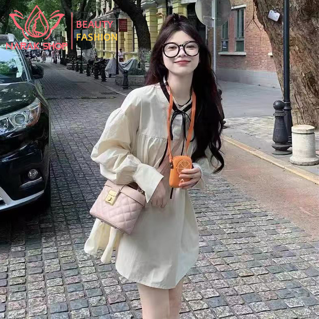 เดรสสั้นแขนตุ๊กตา สาวหวานวินเทจ เหมาะกับทุกวัน