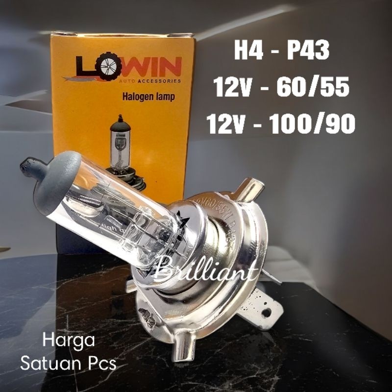 Vip3 * หลอดไฟฮาโลเจน LOWIN - H3 H4 H7 H11 H16 HB4 - ไฟมาตรฐาน - หน่วย