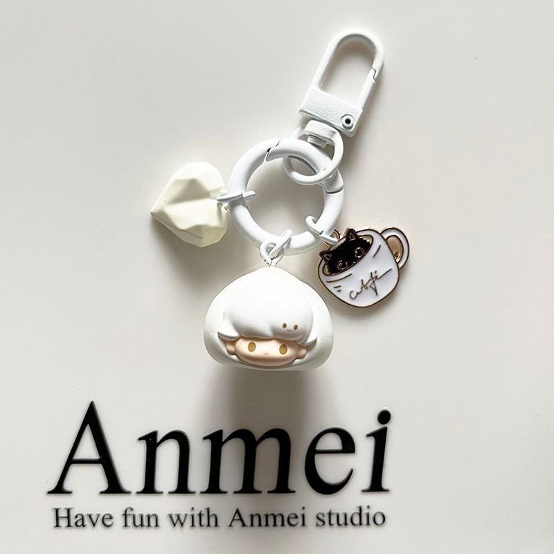 Bubble Home Mart น่ารักเม็ดพวงกุญแจจี้ dimoo ตุ๊กตาจี้ผู้ชายผู้หญิงจี้น่ารัก Simple Bun