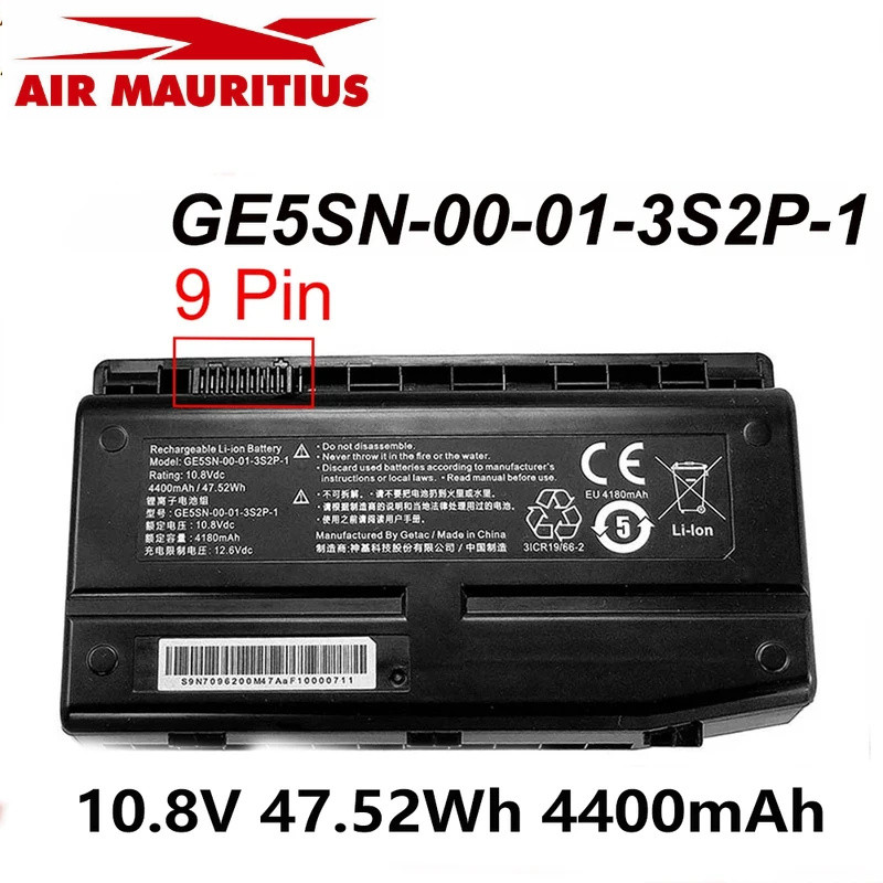 GE5SN-00-01-3S2P-1 แบตเตอรี่แล็ปท็อป 10.8V 47.52Wh สำหรับ Mechrevo F117-F6 F117-F1K F117-F2k สำหรับ 