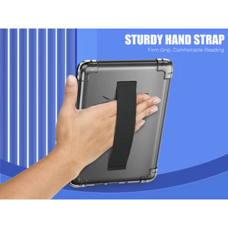 Moko สําหรับ 6" ALL-New Kindle (11th Generation-2024/2022 Release), Hand Strap Case Ultra Slim Transparent Soft ยืดหยุ่น TPU Skin Bumper Back Cover Shell Non-yellowing