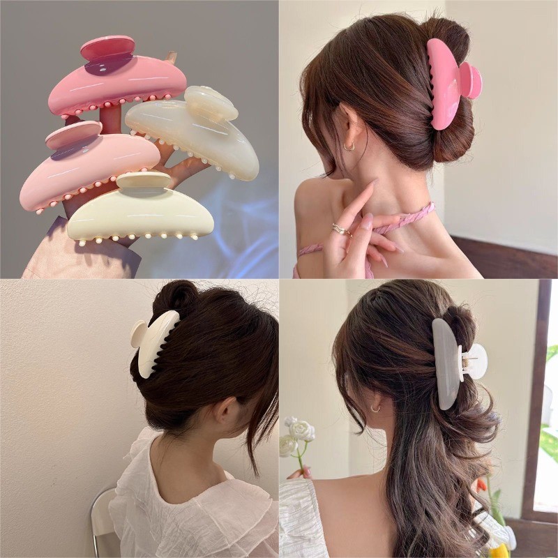 ชุดสีชมพูหวาน Shell-Shape Lucky Hairpin Grips คลิป Barrettes อุปกรณ์เสริม