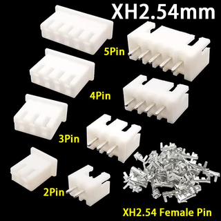 100pcs JST XH2.54 ชายหญิงวัสดุ Connector Leads Pin Header Housing 2/3/4/5 Pin Terminal Plug หญิงซ็อกเก็ตเปลือกพลาสติก