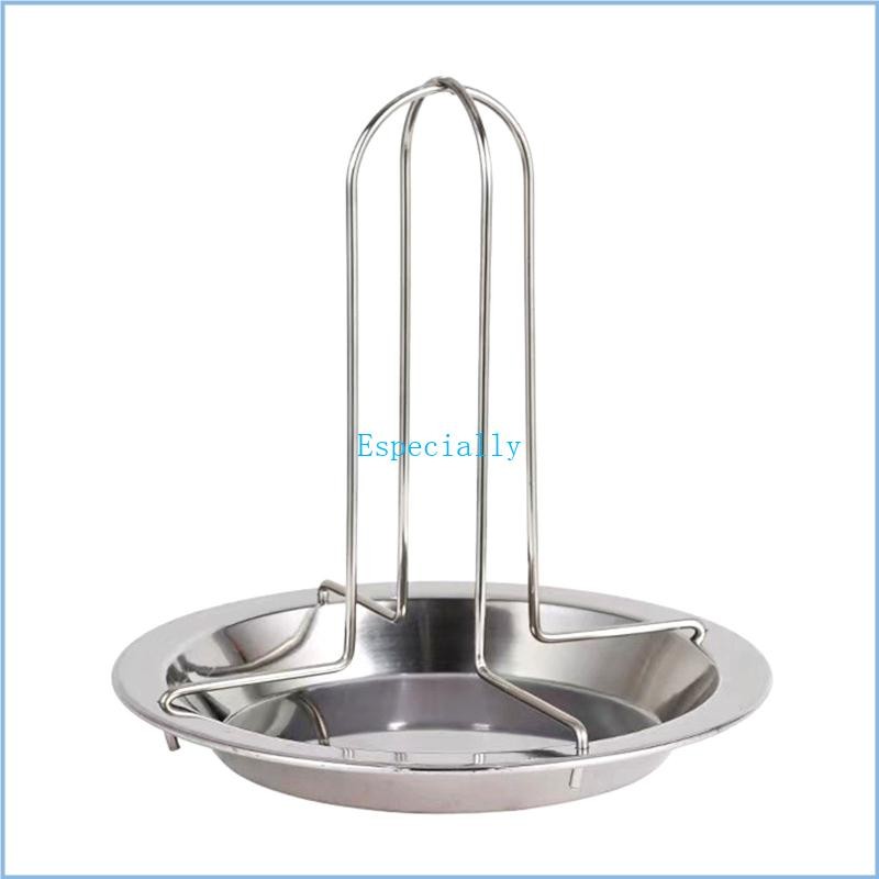 ตะแกรงคั่วไก่กระป๋องเบียร์ที่วางไก่แนวตั้งสำหรับย่างและเตาอบ