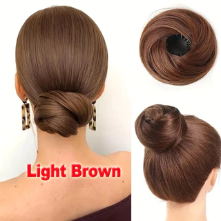 4 นิ้ว Magic ผมสังเคราะห์ Bun วงกลมคลิปยืดหยุ่น Donut Updo วิกผม Birds Nest รูป Retractable Hairpieces