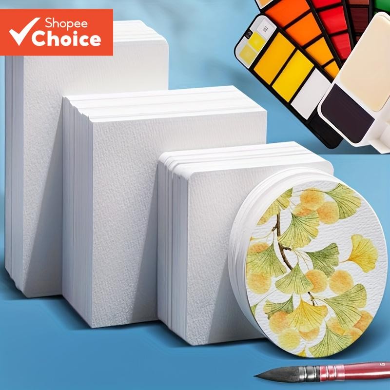 กระดาษสีน้ําโปสการ์ด 300GSM 50 ชิ้นเหมาะสําหรับภาพวาด DIY ขอบคุณการ์ดเชิญการ์ดอวยพร