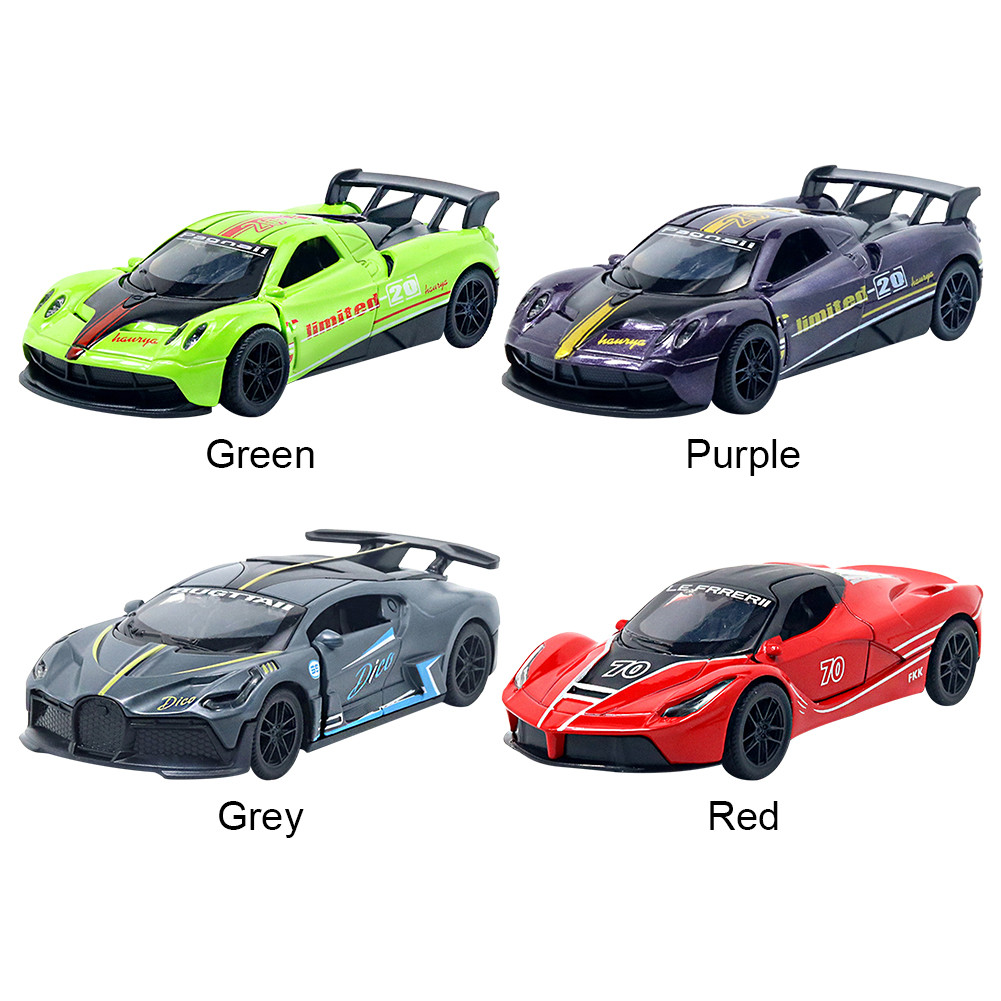 ของเล่นเด็ก รถสปอร์ตแบบดึงกลับ แบบจำลองรถเปิดประตู โลหะผสม เหมาะสำหรับของขวัญวันเกิด - รูปที่ 5