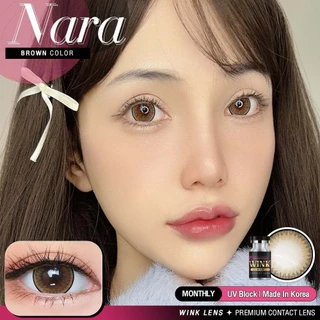🔥 คอนแทคเลนส์💕ขนาดบิ๊กอาย💕 Nara (Wink) สี : brown / gray