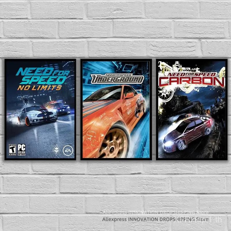 โปสเตอร์และภาพพิมพ์เกมวิดีโอแอคชั่น Need For Speed: Most Wanted สำหรับตกแต่งบ้าน ไม่มีกรอบ ของขวัญภาพวาดผ้าใบ L5GM
