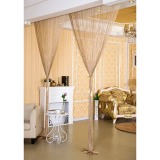 มู่ลี่ ม่านแขวนตกแต่ง ม่านเส้น ม่านสายฝน ม่านเส้นผสมดิ้นเงิน (Size 100*200) กั้นห้อง ตกแต่งประตู ของแต่งห้อง
