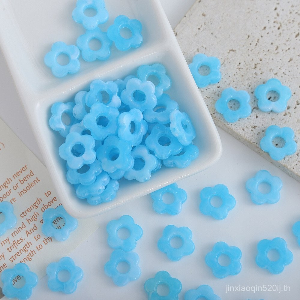 [JIN] ลูกปัดห้ากลีบดอกไม้สด, วัสดุลูกปัดหลวม diy ทําด้วยมือพร้อมสต็อก - รูปที่ 6