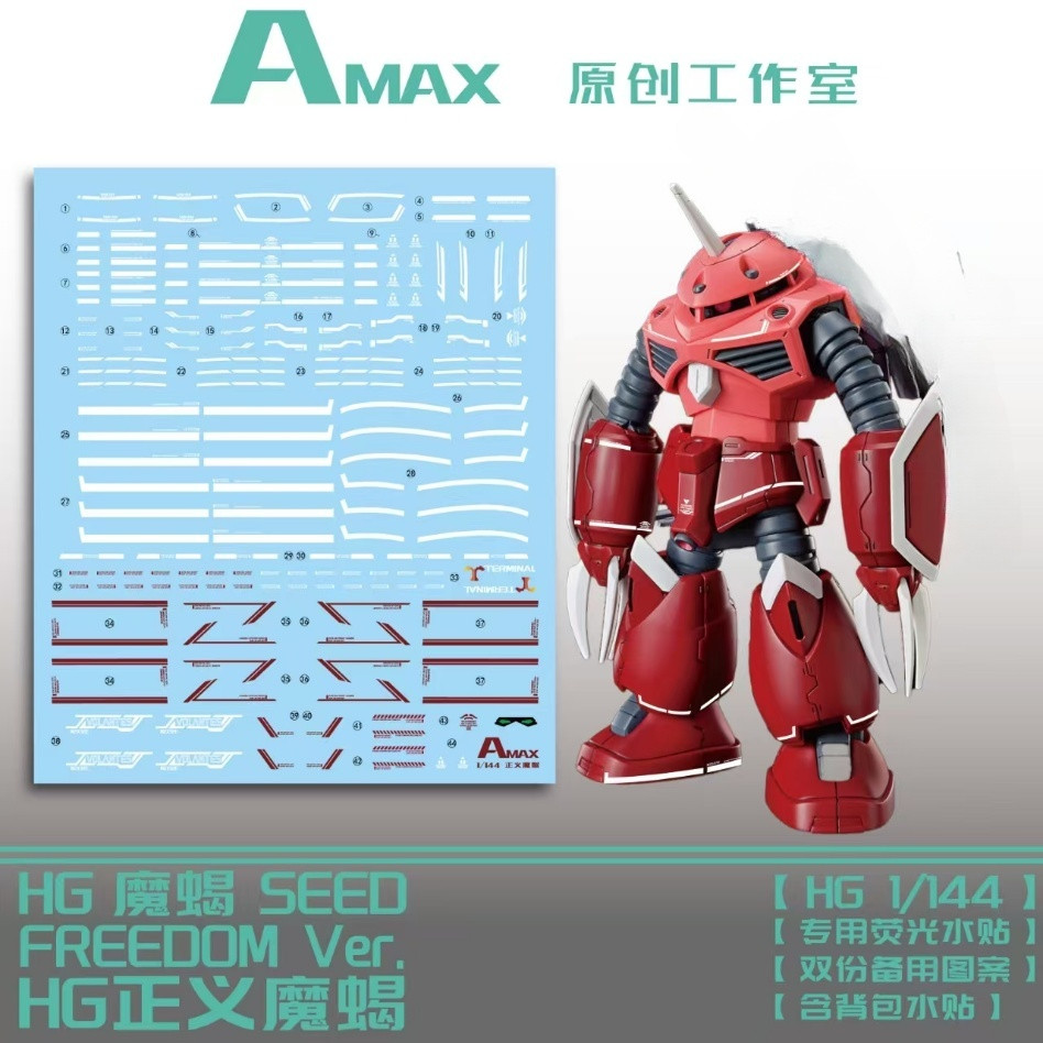 AMAX HG ZGOK Seed Freedom Ver. รูปลอกสไลด์น้ํา Fluo Type AMAXHG012