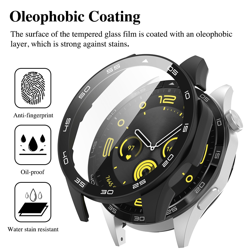แก้ว + กรณีขนาดสําหรับ Huawei นาฬิกา GT2 GT3 GT4 GTG5 GT2e Pro Ultimate 46 มม.กระจกนิรภัยป้องกันหน้าจอและ Hard PC ป้องกันกันชนสําหรับ Huawei GT2 GT3 GT4 GT2e ฝาครอบเครื่องประดับ - รูปที่ 2
