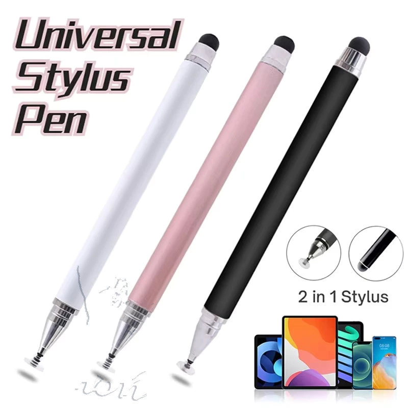 ปากกาสไตลัสพลาสติกแบบ Dual-Tip 2-in-1, สไตลัสหน้าจอสัมผัสแบบ Capacitive สากลสําหรับสมาร์ทโฟนและแท็บเล็ต, การวาดและเขียนที่แม่นยํา, อุปกรณ์ 3C ทนทาน