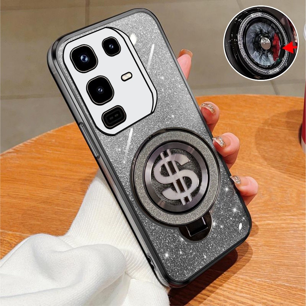 HP Infinix Note 50 Pro Soft Case Glitter Ring Dollar Wireless Premium
