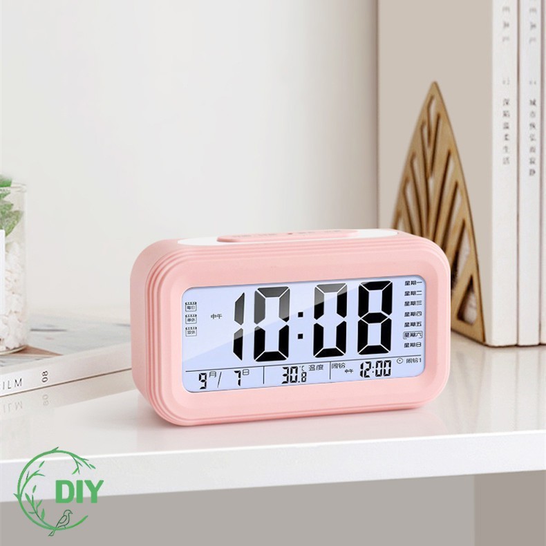 นาฬิกา 4in1 มินิมอล สไตล์เกาหลี บอกอุณหภูมิ นาฬิกาปลุกดิจิตอล LED