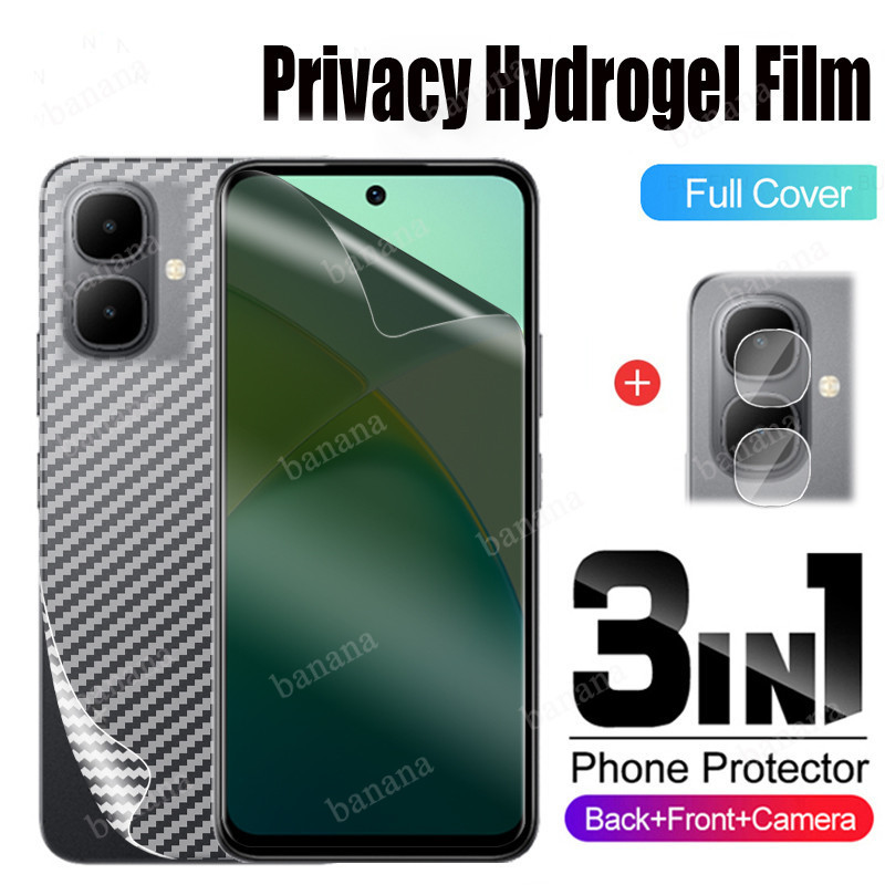 ฟิล์มไฮโดรเจลความเป็นส่วนตัวสําหรับInfinix Smart 10 Plus smart10 4G 5G 2025 คาร์บอนฟิล์มด้านหลังสําหรับSmart10 10Plus smart10Plusป้องกันหน้าจอกล้องเลนส์Protectorคลุมทั้งหมดฟิล์มนุ่ม