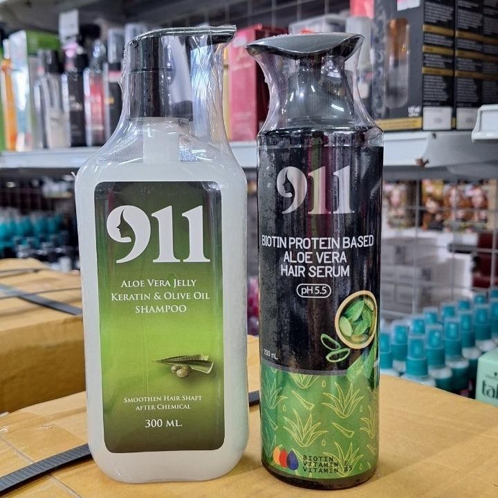 เคราติน911 แชมพู ข่วยขจัดกลิ่นตกค้าง แชมพูเคราติน ผมนุ่นลื่น อาหารผม911 เซรั่ม911