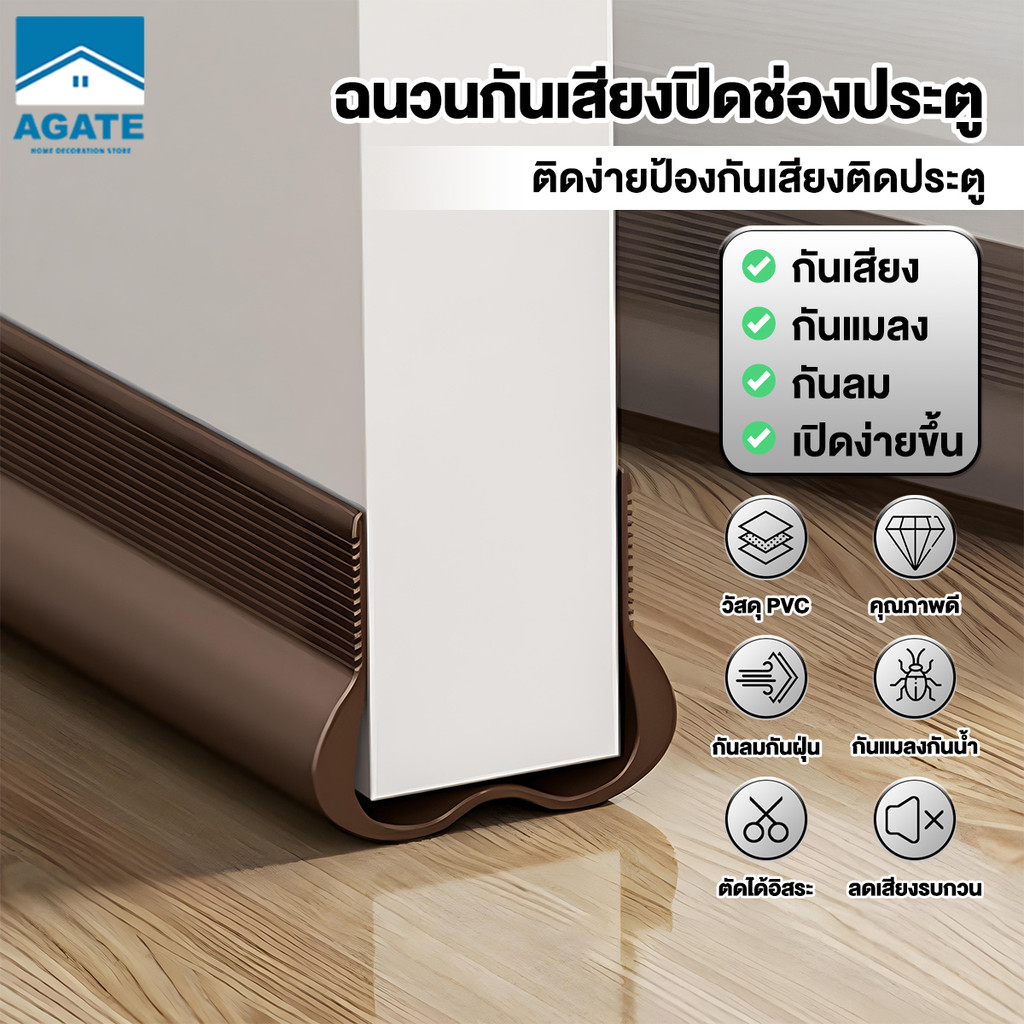 ที่กั้นประตู ที่สอดประตู แบบสอด กันแมลง ขอบประตูกันแอร์ออก ป้องกันเสียง วัสดุPVCติดตั้งง่าย กันน้ำ นำกลับมาใช้ใหม่ได้